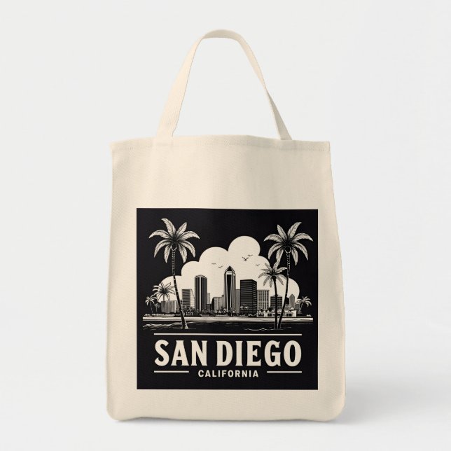 San Diego California Skyline Tragetasche (Vorne)