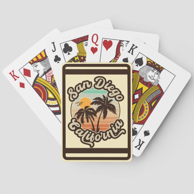 San Diego California Spielkarten (Rückseite)