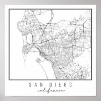 San Diego California Street Karte