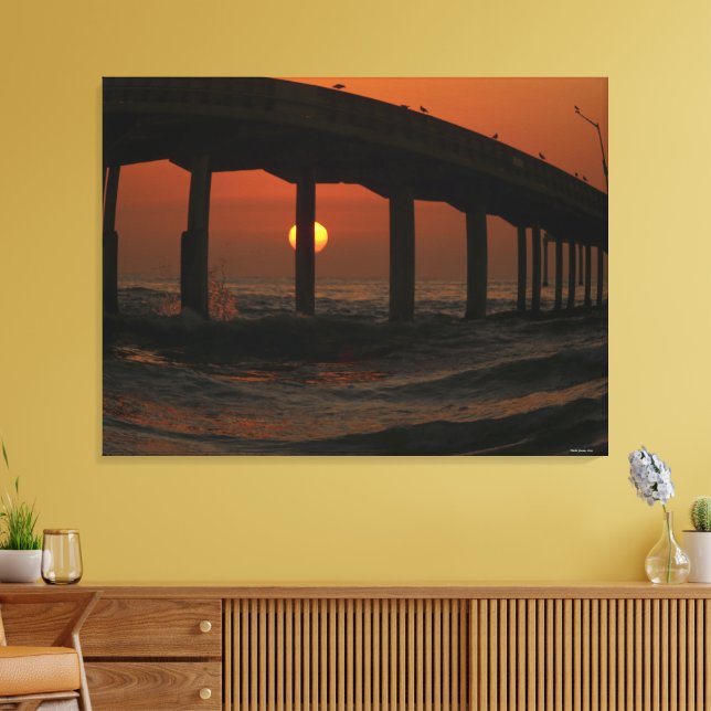 San Diego California Sunset Ocean Beach Pier Leinwanddruck (Insitu (Wohnzimmer))