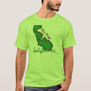 San Diego California Typ Green Staat tee