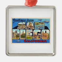 San Diego California Vintager Großbuchstabe Postka