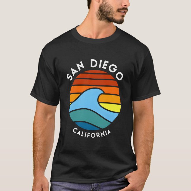 San Diego California Wave T-Shirt (Vorderseite)