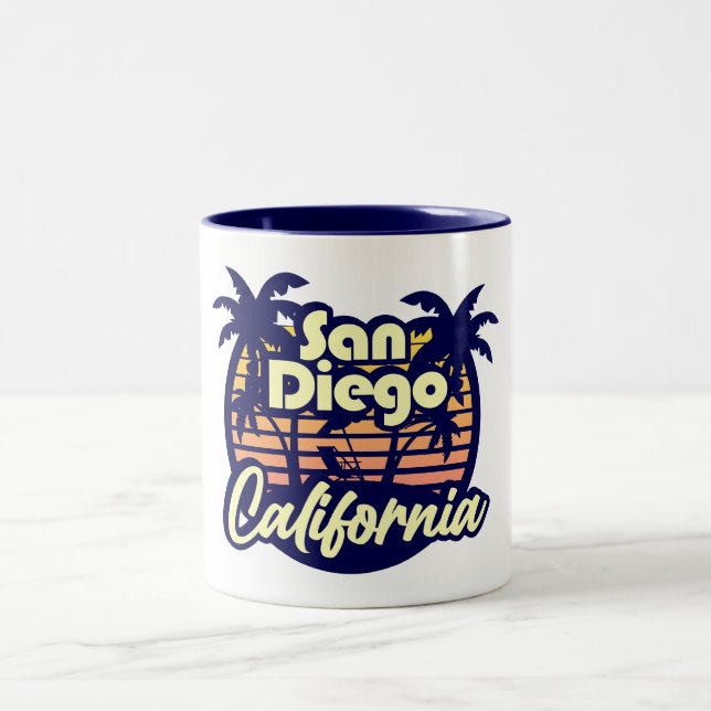 San Diego California Zweifarbige Tasse (Mittel)