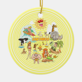 San Diego Cartoon Keramik Ornament