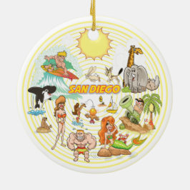 San Diego Cartoon Keramik Ornament Obelisk