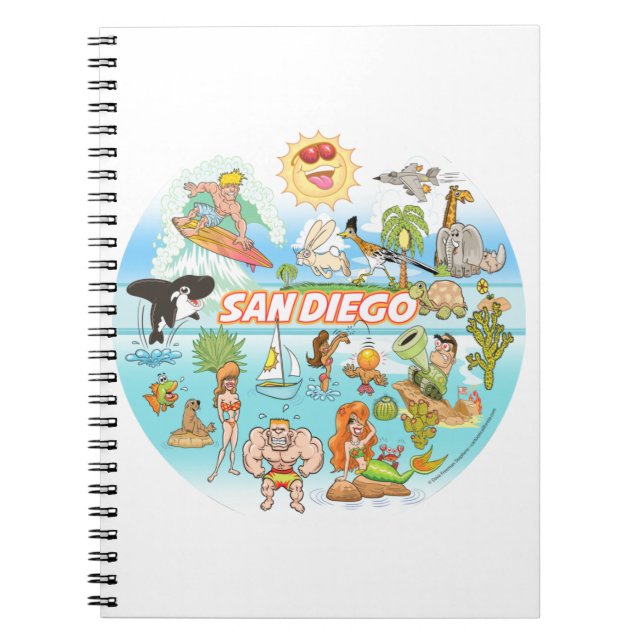 San Diego Cartoon Notizblock (Vorderseite)