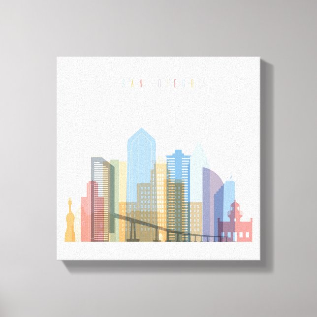 San Diego City Skyline Leinwanddruck (Vorderseite)