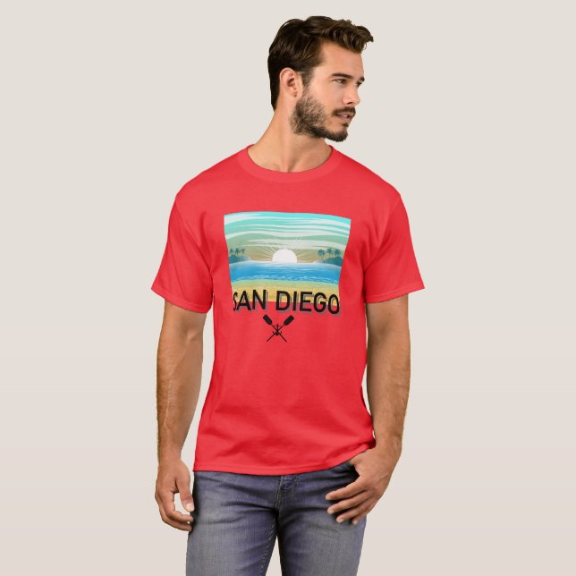 San Diego Design - Dark T - Shirt (Vorne ganz)