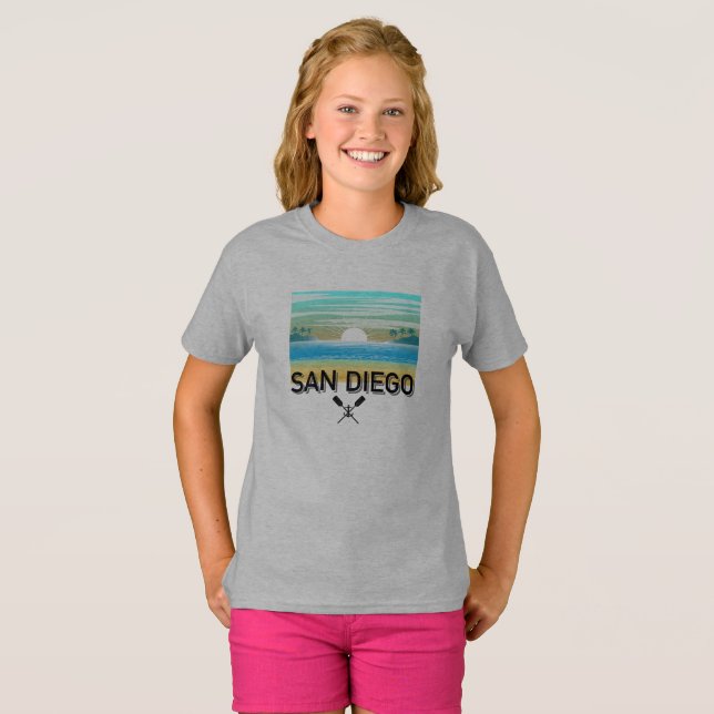 San Diego Design - Girls' Basic T - Shirt (Vorne ganz)