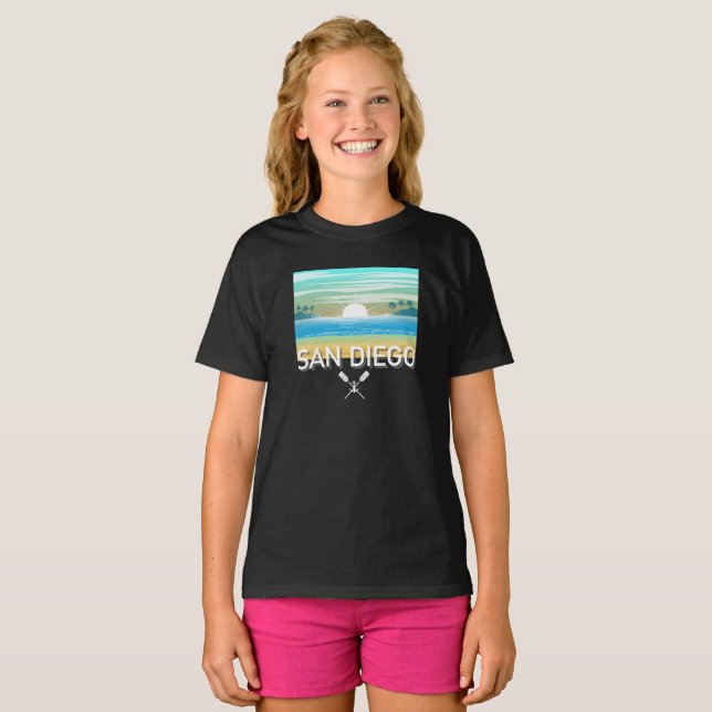 San Diego Design - Girls' Basic T - Shirt (Vorne ganz)