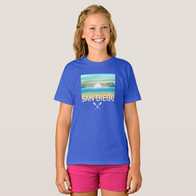 San Diego Design - Girls' Basic T - Shirt (Vorne ganz)
