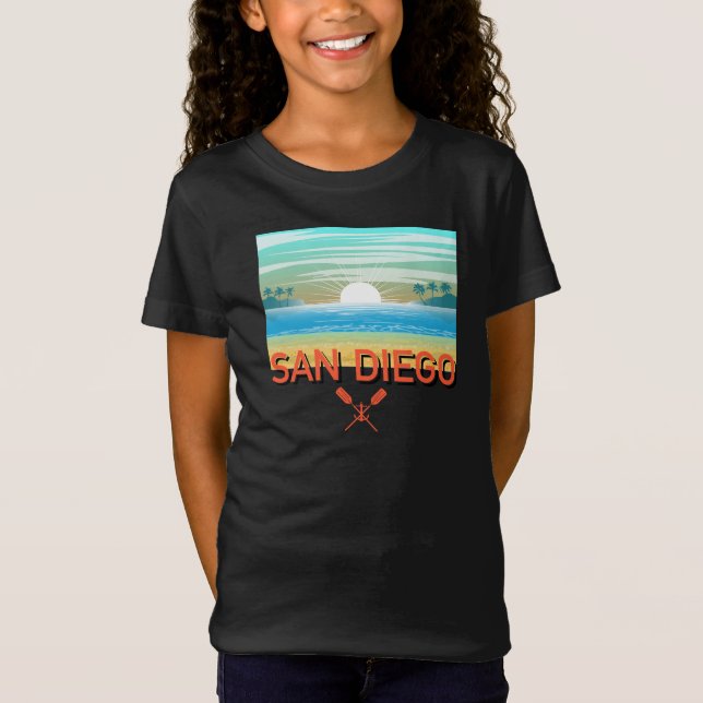 San Diego Design - Girls' Fine Jersey T - Shirt (Vorderseite)