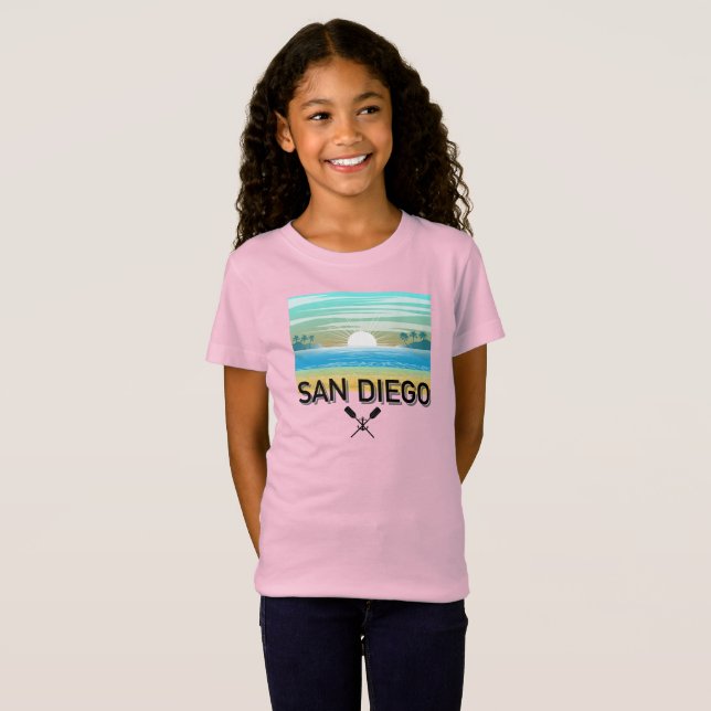 San Diego Design - Girls' Fine Jersey T - Shirt (Vorne ganz)