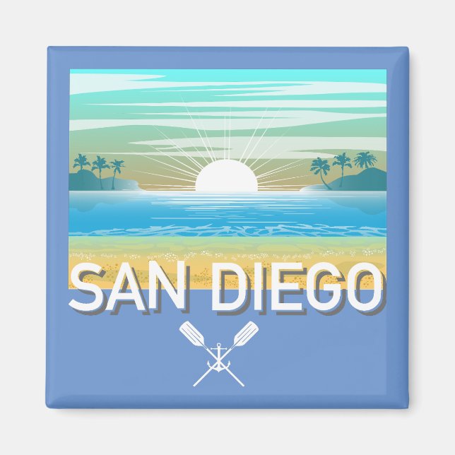 San Diego Design - Square Magnet (Vorne)