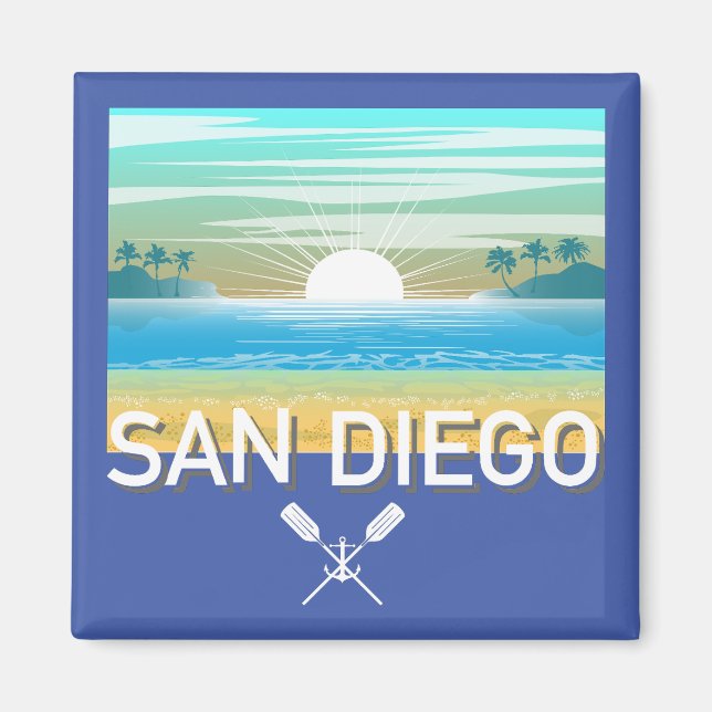 San Diego Design - Square Magnet (Vorne)