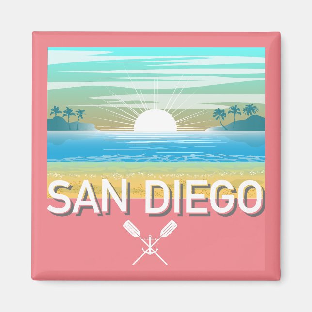 San Diego Design - Square Magnet (Vorne)