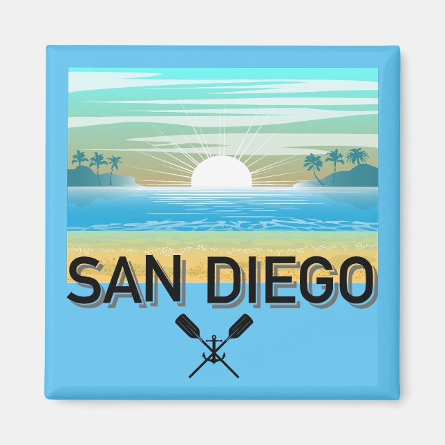 San Diego Design - Square Magnet (Vorne)