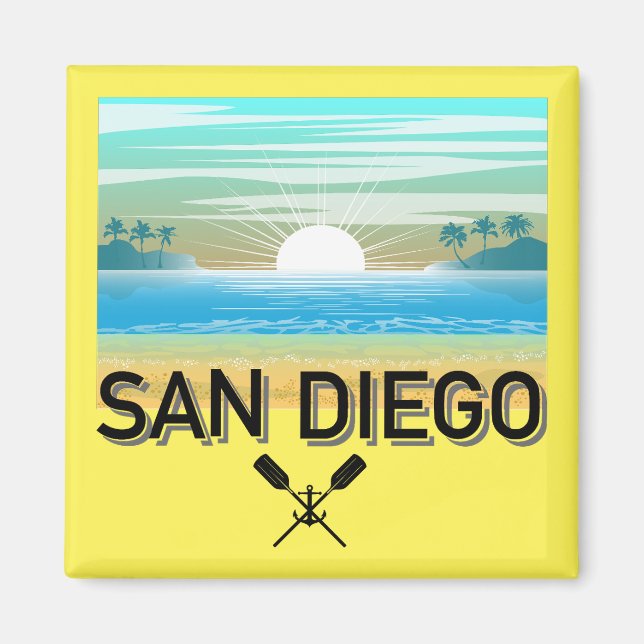 San Diego Design - Square Magnet (Vorne)