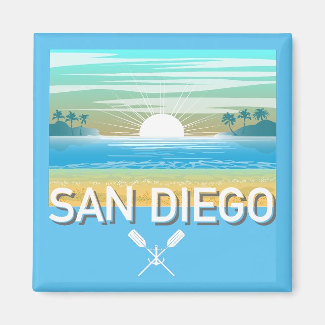 San Diego Design - Square Magnet (Vorne)
