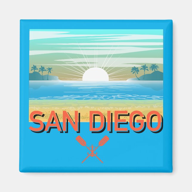 San Diego Design - Square Magnet (Vorne)
