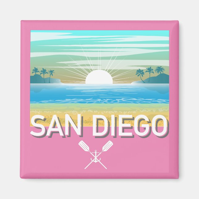 San Diego Design - Square Magnet (Vorne)