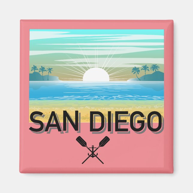 San Diego Design - Square Magnet (Vorne)