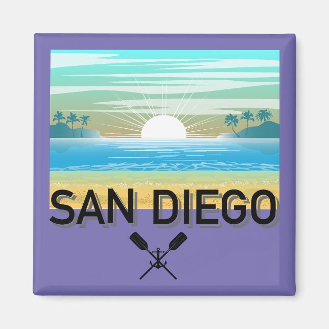 San Diego Design - Square Magnet (Vorne)