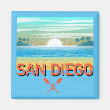 San Diego Design - Square Magnet