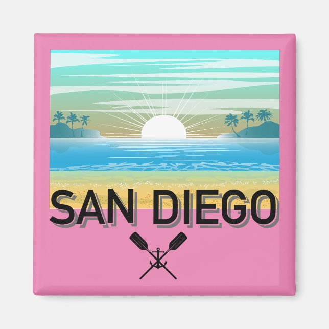 San Diego Design - Square Magnet (Vorne)