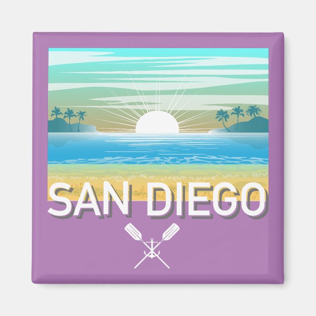 San Diego Design - Square Magnet (Vorne)