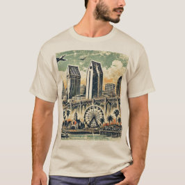 San Diego Distressed Grunge Travel T-Shirt