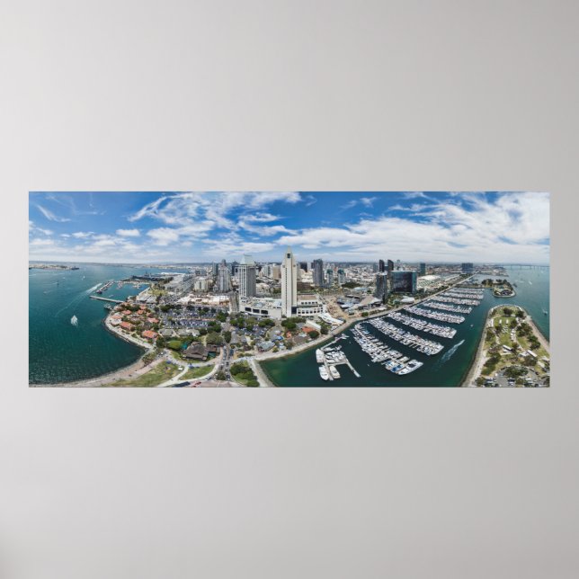 San Diego Downtown Panoramic Poster (Vorne)