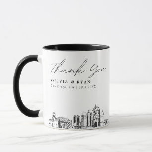 San Diego Hochzeits-Minimal-Custom-Kaffeetasse Tasse