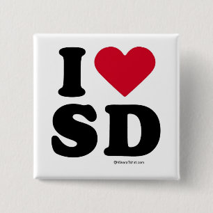 SAN DIEGO - "ICH LIEBE SD" "ICH LIEBE SAN DIEGO " BUTTON