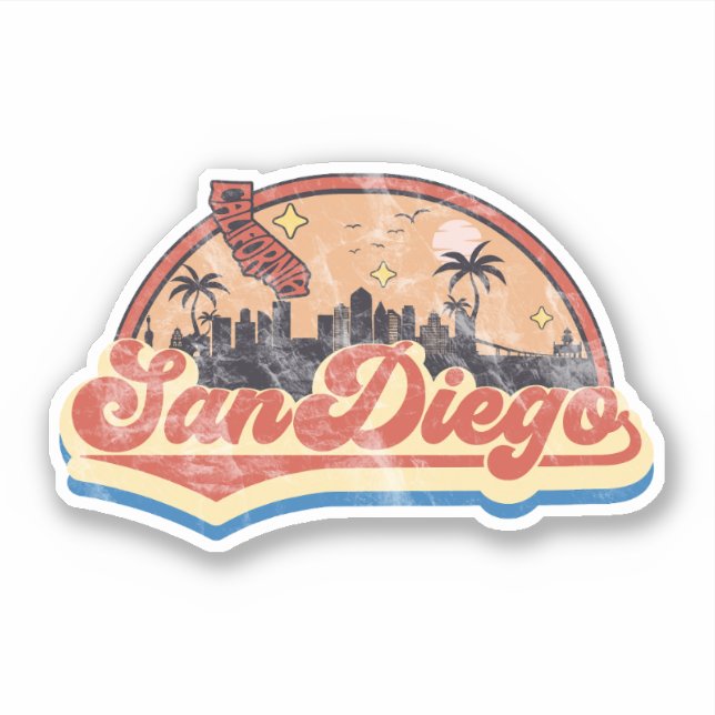 San Diego, Kalifornien Aufkleber (Vorderseite)