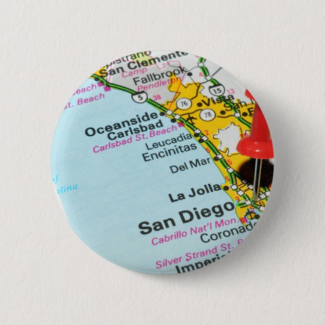 San Diego, Kalifornien Button (Vorderseite)