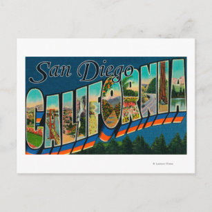 San Diego, Kalifornien - Große Briefszenen 2 Postkarte