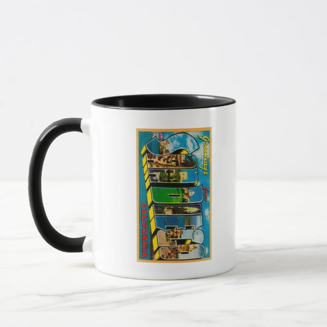 San Diego, Kalifornien - Große Briefszenen Tasse (Links)
