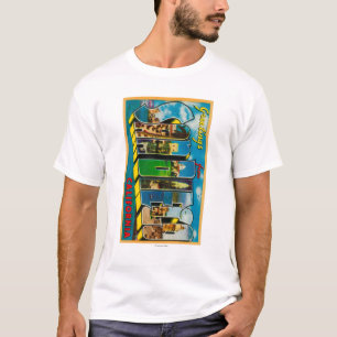 San Diego, Kalifornien - große Buchstabe-Szenen T-Shirt