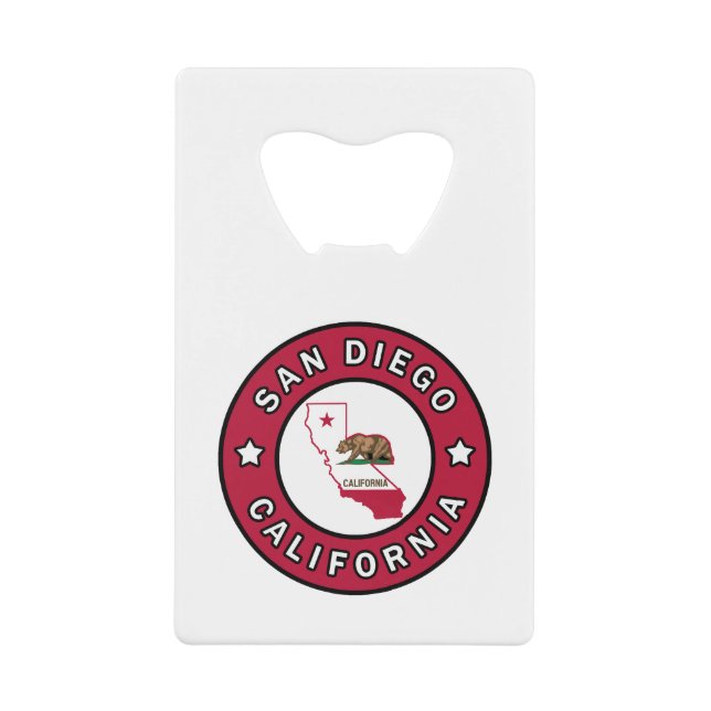 San Diego Kalifornien Kreditkartenflaschenöffner (Vorderseite)