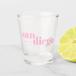 San Diego Kalifornien moderne Typografie  Schnapsglas