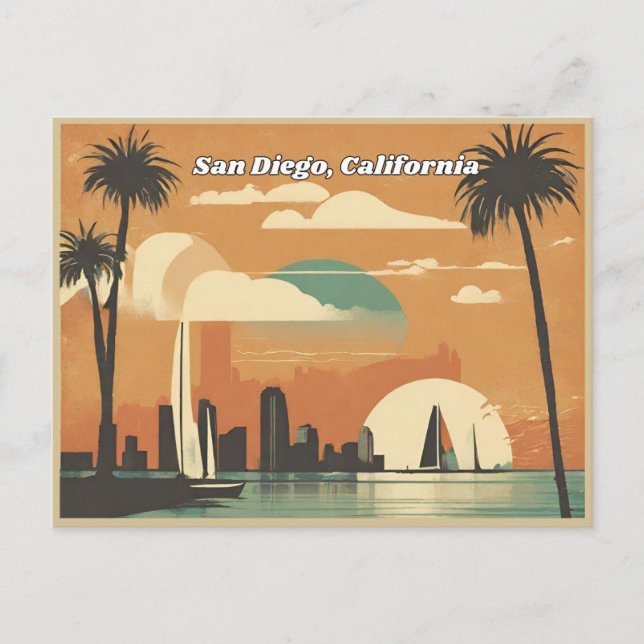 San Diego, Kalifornien Postkarte (Vorderseite)