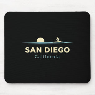 San Diego Kalifornien Retro Surfboards Surfen Somm Mousepad