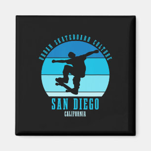 San Diego Kalifornien Skateboarder Urne Skateboard Magnet