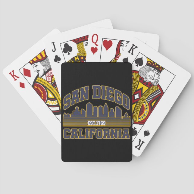 San Diego, Kalifornien Spielkarten (Rückseite)