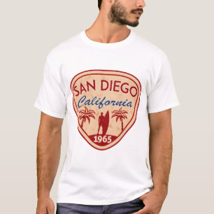 San Diego Kalifornien Surfen Surf Surfer Surfbrett T-Shirt