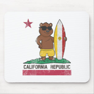 San Diego Kalifornien Surfer Bär Surfen Männer Fra Mousepad