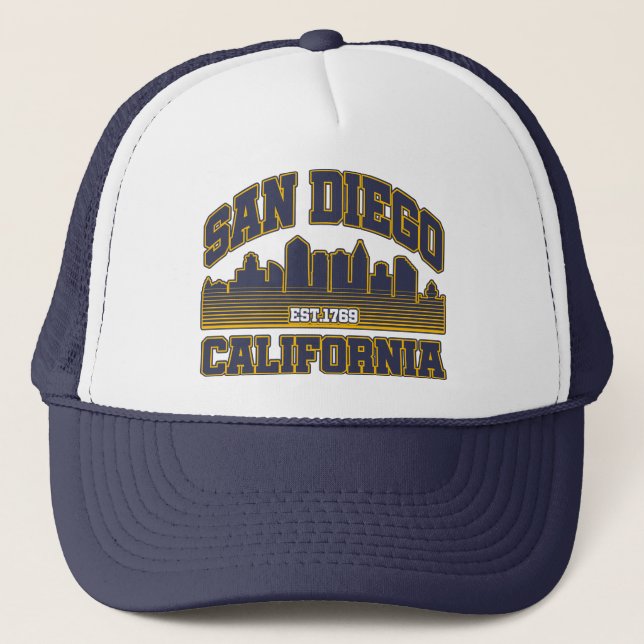 San Diego, Kalifornien Truckerkappe (Vorderseite)