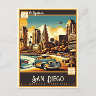 San Diego, Kalifornien | VINTAG Postkarte